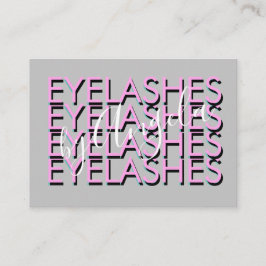 Cartão De Visita Repetição a Negrito Eyelashes Salon Unhas Rosa