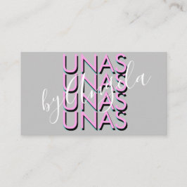 Cartão De Visita Repetição a Negrito Eyelashes Salon Unhas Unas Ros