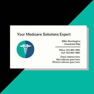 Cartão De Visita Representante de Soluções de Saúde Medicare