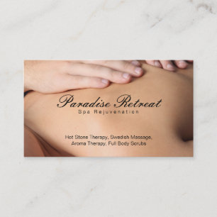 Cartão De Visita Reprodução de Spa  Massagem