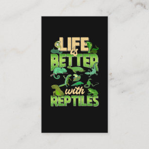 Cartão De Visita Répteis Love Lizard Gecko Cobra Turtles