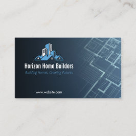 Cartão De Visita Residential Construction | Darkblue Drafter