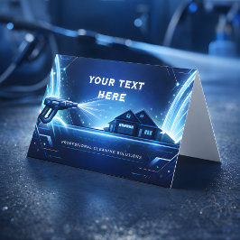 Cartão De Visita Residential Pressure Washing Holographic Glow