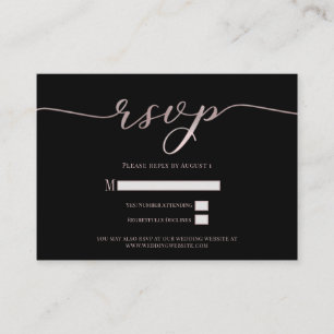 Cartão De Visita Resposta de Casamento R.S.V.P. Enclausuramento Scr