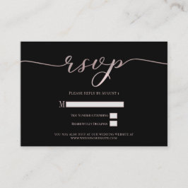 Cartão De Visita Resposta de Casamento R.S.V.P. Enclosure Caligrafi