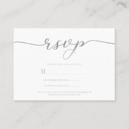 Cartão De Visita Resposta de Casamento R.S.V.P. Enclosure Caligrafi