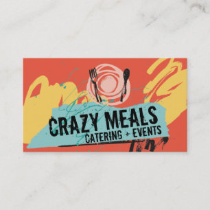 Cartão De Visita Restauração abstrata do cozinheiro chefe dos