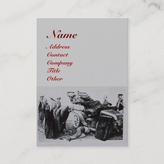 Cartão De Visita RESTAURAÇÃO AUTOMOTIVA, reparação de automóveis (Frente)