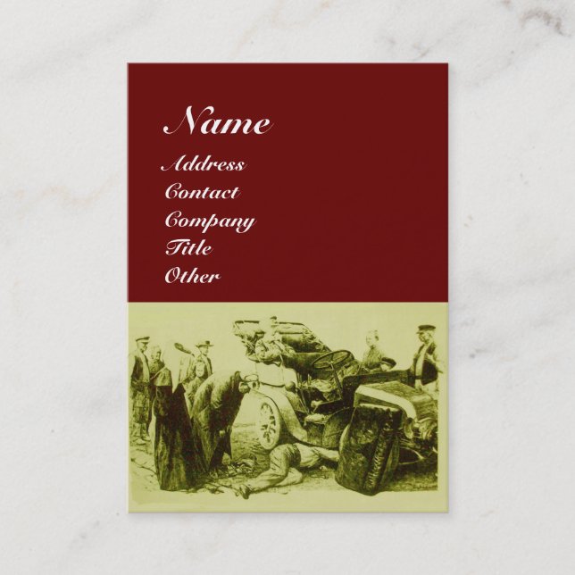 Cartão De Visita RESTAURAÇÃO AUTOMOTIVA, reparação de automóveis (Frente)