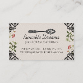 Cartão De Visita Restauração do cozinheiro chefe da colher runcible