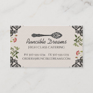 Cartão De Visita Restauração do cozinheiro chefe da colher runcible