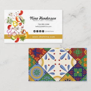 Cartão De Visita Restaurante Chef Catering de Veggies Cortado