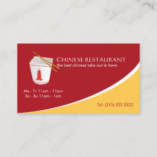 Cartão De Visita Restaurante Chinês Comprado