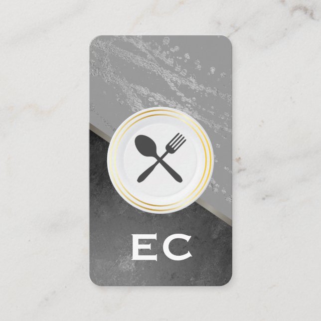 Cartão De Visita Restaurante de Eventos de Catering (Frente)