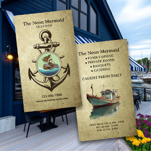 Cartão De Visita Restaurante de frutos do mar