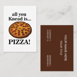 Cartão De Visita Restaurante de Pizza de Pepperoni