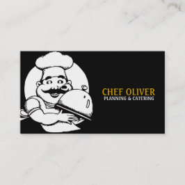 Cartão De Visita Restaurante de Planner de Comida de Chef Catering