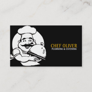 Cartão De Visita Restaurante de Planner de Comida de Chef Catering