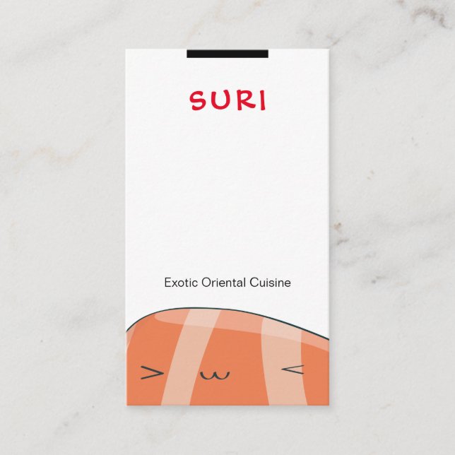 Cartão De Visita Restaurante de Sushi (Frente)