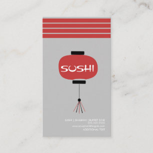 Cartão de Visita Restaurante Japão Asiático Sushi 