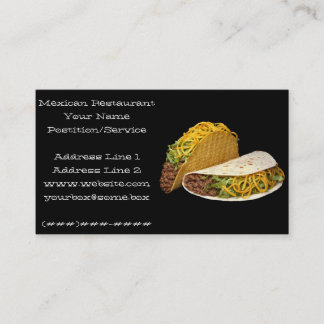Cartão De Visita Restaurante Mexicano