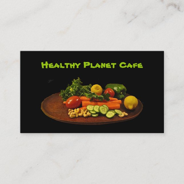 Cartão De Visita Restaurante saudável dos alimentos (Frente)