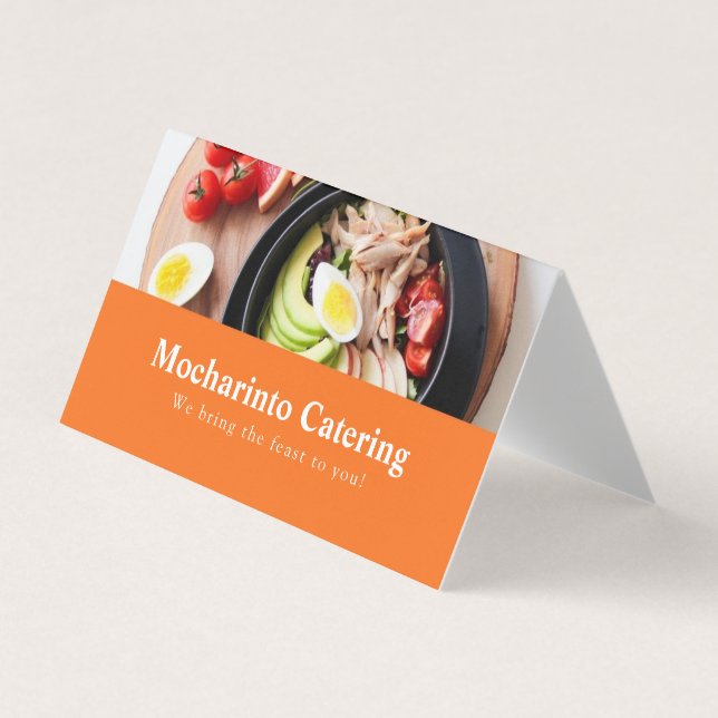 Cartão De Visita Restaurante sofisticado e catering de alimentos (Frente)