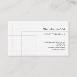 Cartão De Visita Retângulos Simples Simples e Simples Linen Modern