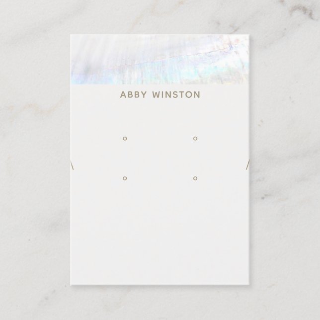 Cartão De Visita Retentor de Exibição de Colar de Dois Olhos de Cos (Frente)