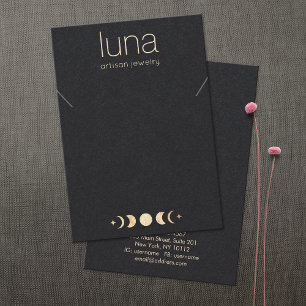 Cartão De Visita Retentor de Exibição de Colar Zodiac da Fase da Lu