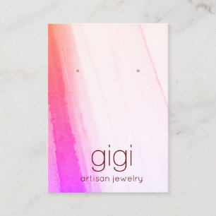 Cartão De Visita Retentor de Vídeo de Cor de Água Magenta Rosa