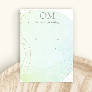 Cartão De Visita Retentor de Vídeo do Vestígio de Aquarela Abstrato