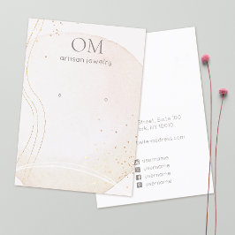 Cartão De Visita Retentor de Vídeo do Vestígio de Aquarela de Abstr