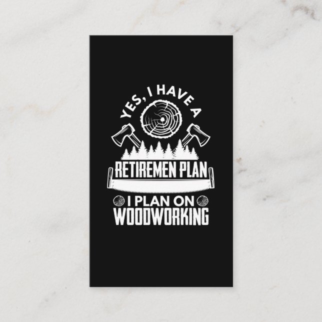 Cartão De Visita Retired Craftsman Carpenter Father Woodworker (Frente)