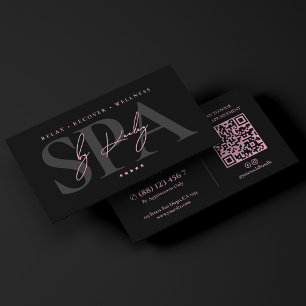 Cartão De Visita Retiro de Bem-Estar Massagem Spa Terapeuta Rosa Pr