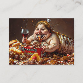 Cartão De Visita Retrato Colorido "Rainha do Decaimento Glutônico"