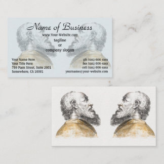 Cartão De Visita Retrato de um homem barbudo por Johan Teyler