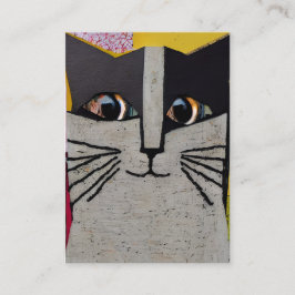 Cartão De Visita Retrato de uma Arte de Colagem de Gatos