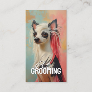 Cartão De Visita Retrato Pet Grooming Salon Care Chinês