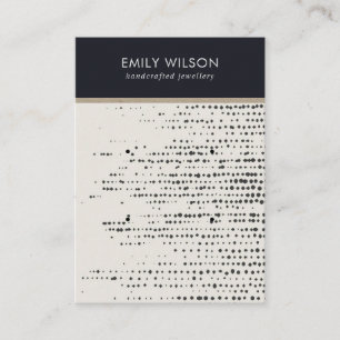 CARTÃO DE VISITA RETRO BLACK WHITE DOTS 2 STUD EARRING PLACA DE EXI