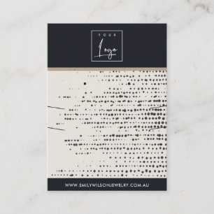 CARTÃO DE VISITA RETRO BLACK WHITE DOTS NECKLACE EARRING EXIBIR