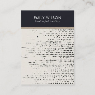 CARTÃO DE VISITA RETRO BLACK WHITE DOTS NECKLACE EARRING EXIBIR