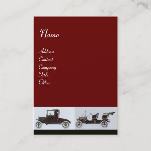 Cartão De Visita RETRO CARROS 2 - Reparações automáticas, autom