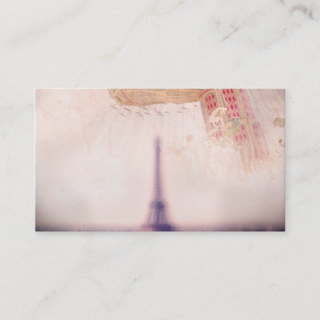 Cartão de visita retro de Paris (Frente)