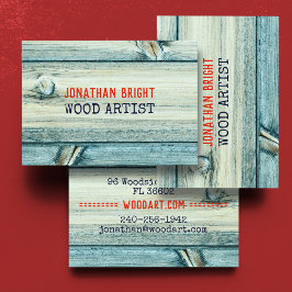 Cartão De Visita Retro de safra e trabalhador lenhoso ou carpinteir