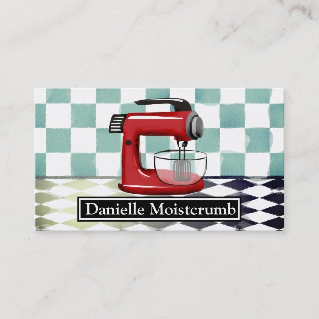 cartão de visita retro do cozinheiro chefe de (Frente)