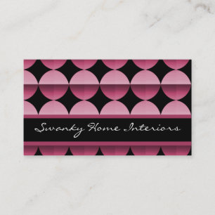 Cartão de visita retro do dom, fúcsia