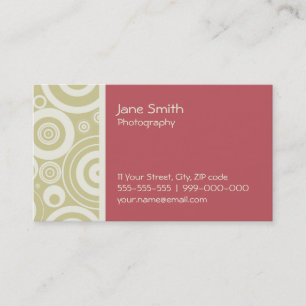 Cartão de visita retro dos círculos