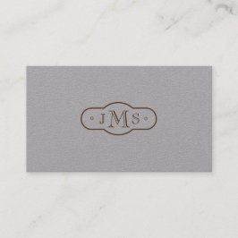 Cartão De Visita Retro elegante Monogrammed da pia batismal de
