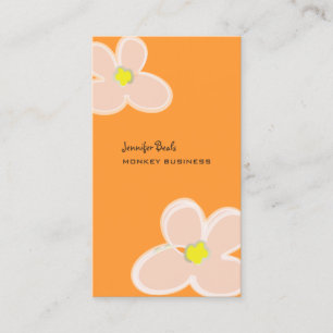 CARTÃO DE VISITA RETRO PINK PLUMERIAS/DIMINUIR COR DE FUNDO